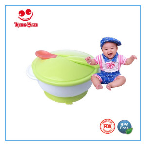 Baby Feeding Suction Bowl with Spoon and Lid