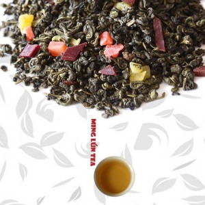 Chinese Fruit Green Tea with Assorted Fruit Aroma (4 mixed Fruit)